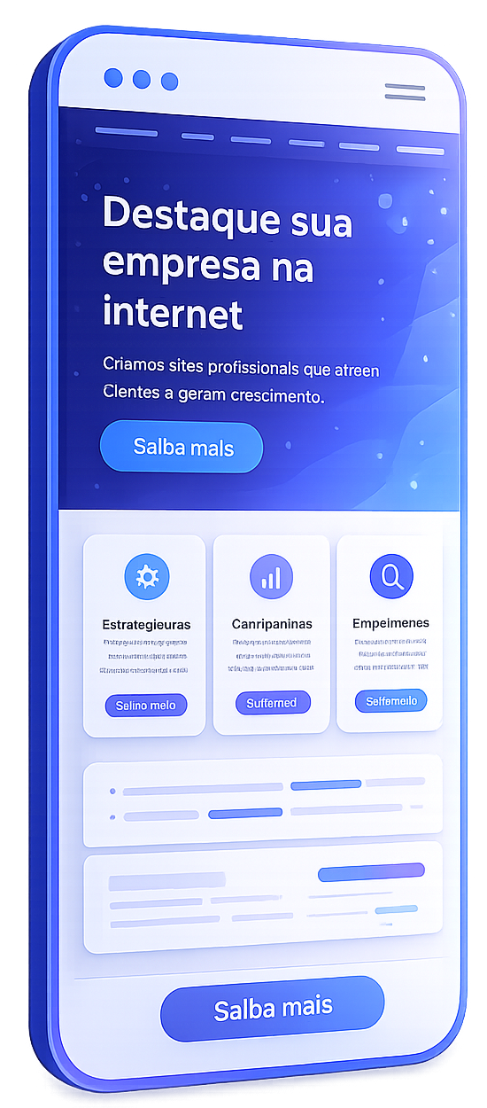 Interface de site profissional criado para empresas que desejam gerar clientes pela internet